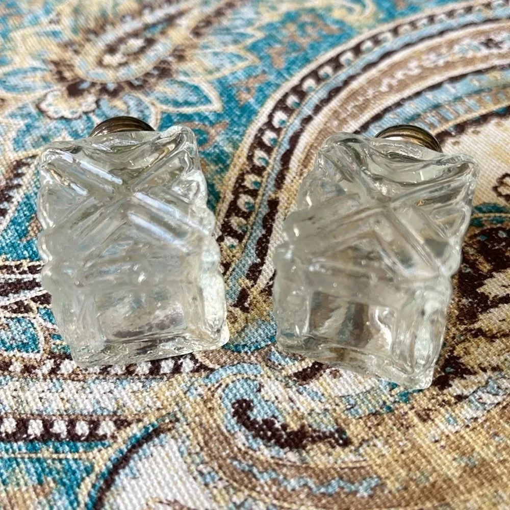 Hong Kong Mini Glass Salt Pepper Shakers Silver Tone Tops 1960s–1970s